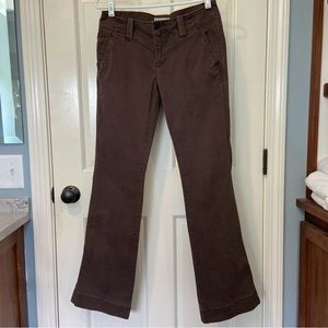 American Eagle Boot Cut Brown Brushed Twill Pants